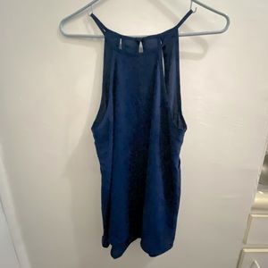 Nasty Gal Navy High Neck Tank Size Small